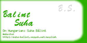 balint suha business card