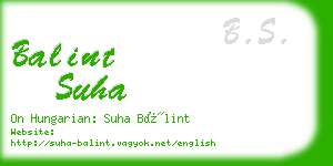 balint suha business card